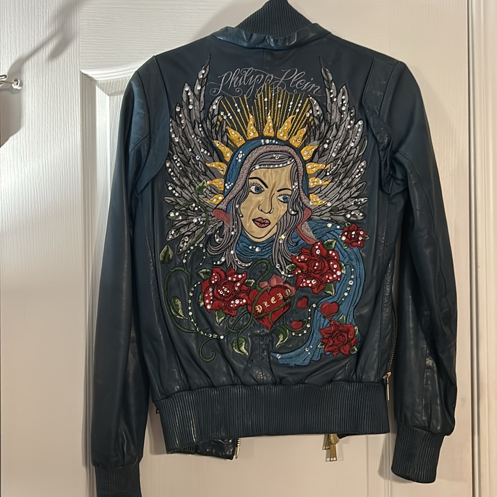 EUC Philipp Plein Collectible Leather Jacket